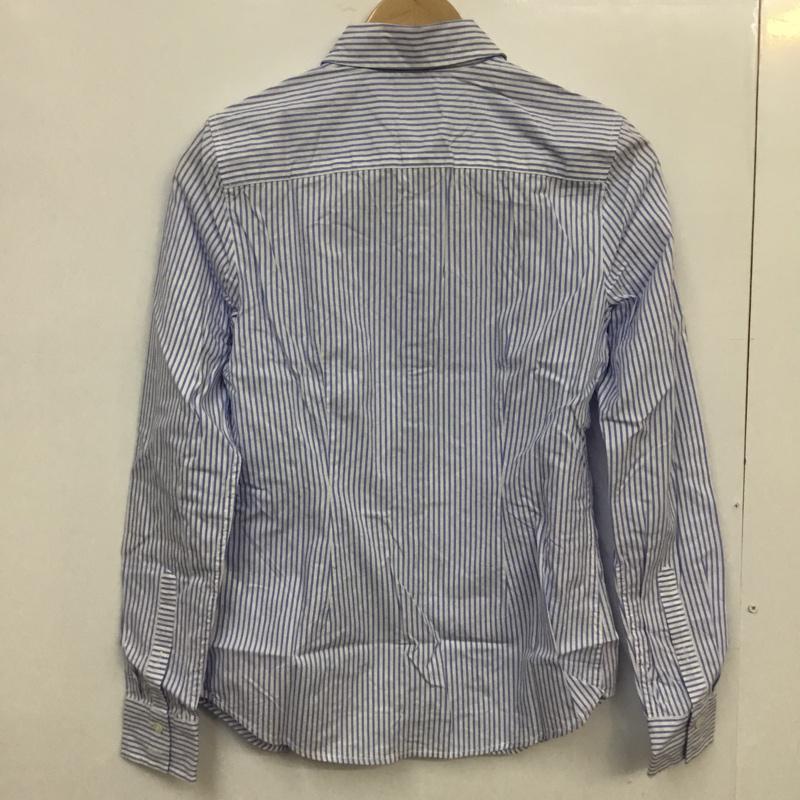 トミーヒルフィガー TOMMY HILFIGER シャツ、ブラウス 長袖 チェック XXS ストライプ 青 / ブルー / X 白 / ホワイト /  レディース USED 古着 中古 10000006