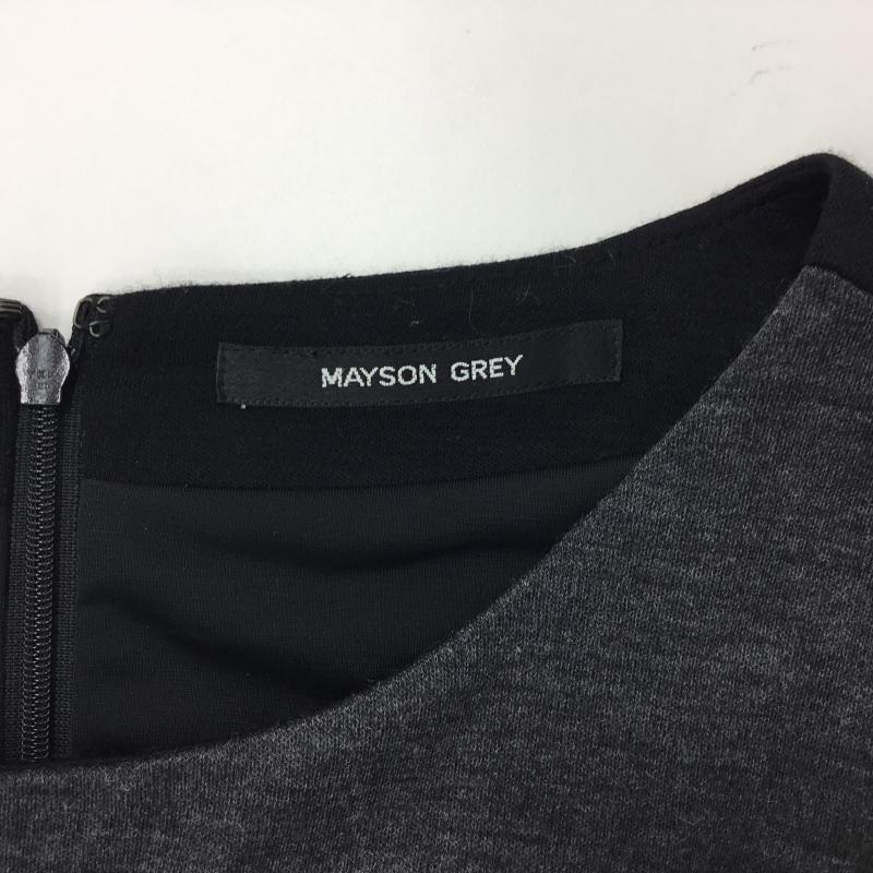 メイソングレイ MAYSON GREY ワンピース ミニスカート 2 無地 黒 / ブラック / X 灰 / グレー / X 白 / ホワイト /  レディース USED 古着 中古 10000121