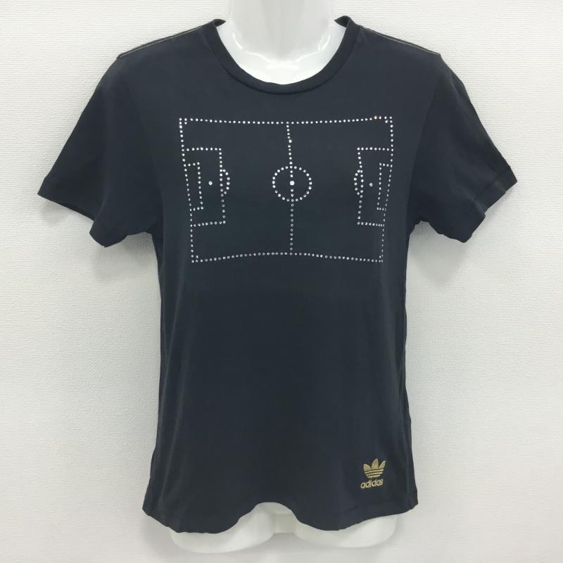 アディダス adidas Tシャツ 半袖  黒 / ブラック /  レディース USED 古着 中古 10000135
