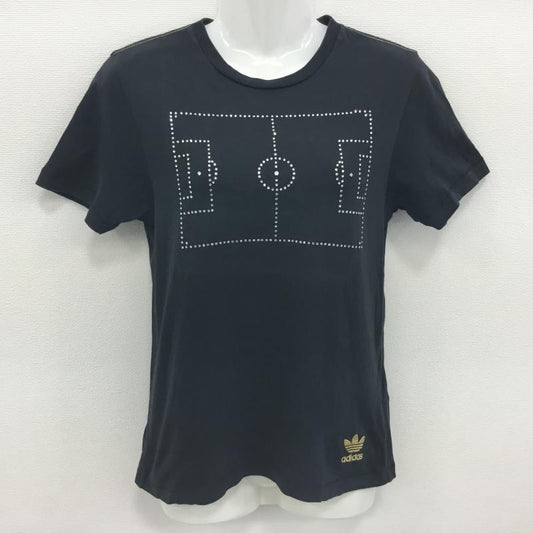 アディダス adidas Tシャツ 半袖  黒 / ブラック /  レディース USED 古着 中古 10000135