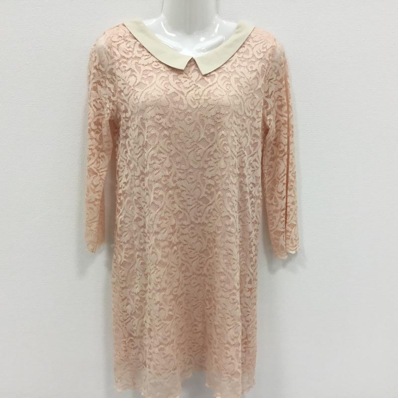 ナチュラルビューティーベーシック NATURAL BEAUTY BASIC ワンピース ミニスカート M  桃 / ピンク / X ベージュ / ベージュ /  レディース USED 古着 中古 10000145