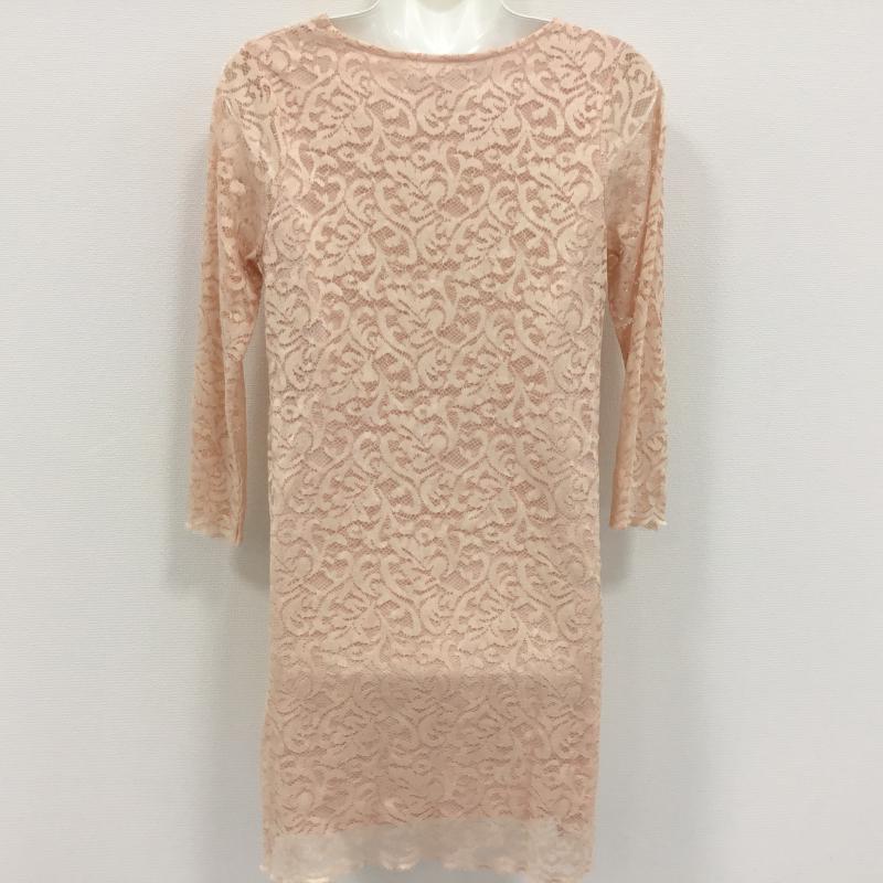 ナチュラルビューティーベーシック NATURAL BEAUTY BASIC ワンピース ミニスカート M  桃 / ピンク / X ベージュ / ベージュ /  レディース USED 古着 中古 10000145