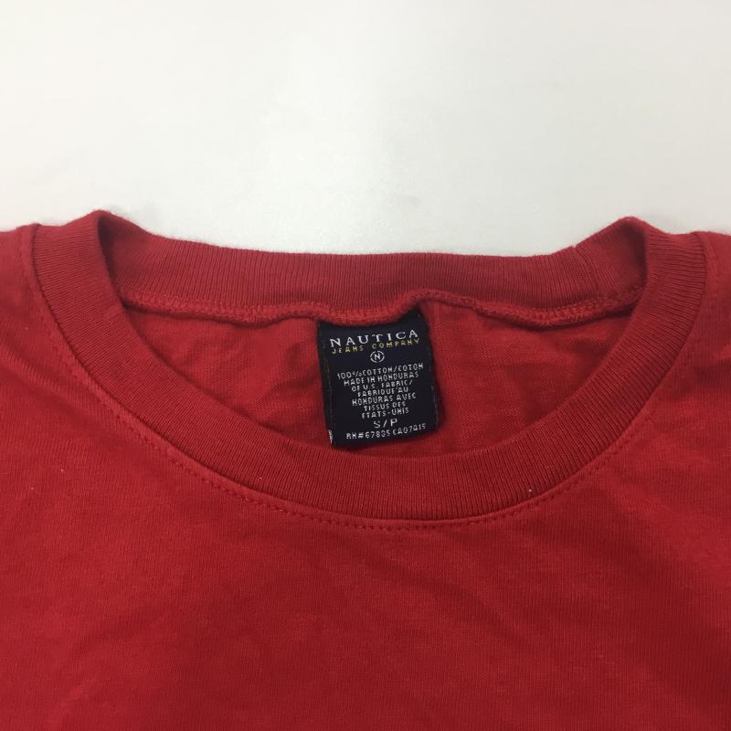 ノーティカ NAUTICA Tシャツ 半袖 S ロゴ、文字 赤 / レッド / X 白 / ホワイト /  レディース USED 古着 中古 10000172