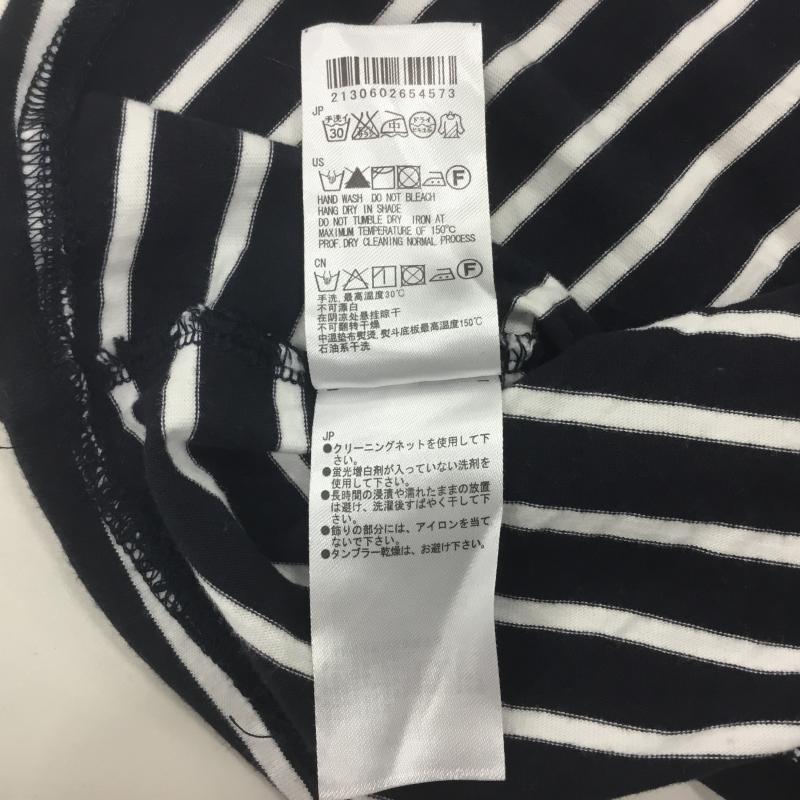 アースミュージックアンドエコロジー earth music&ecology Tシャツ 半袖 M ボーダー柄 白 / ホワイト / X 紺 / ネイビー /  レディース USED 古着 中古 10000175