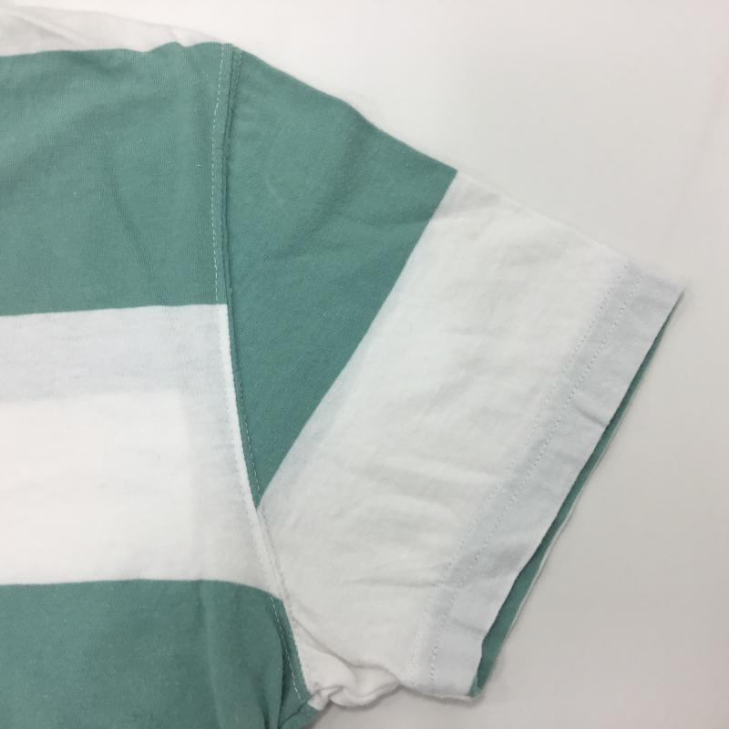 ビームスボーイ BEAMS BOY Tシャツ 半袖 ボーダー柄 白 / ホワイト / X 緑 / グリーン /  レディース USED 古着 中古 10000177