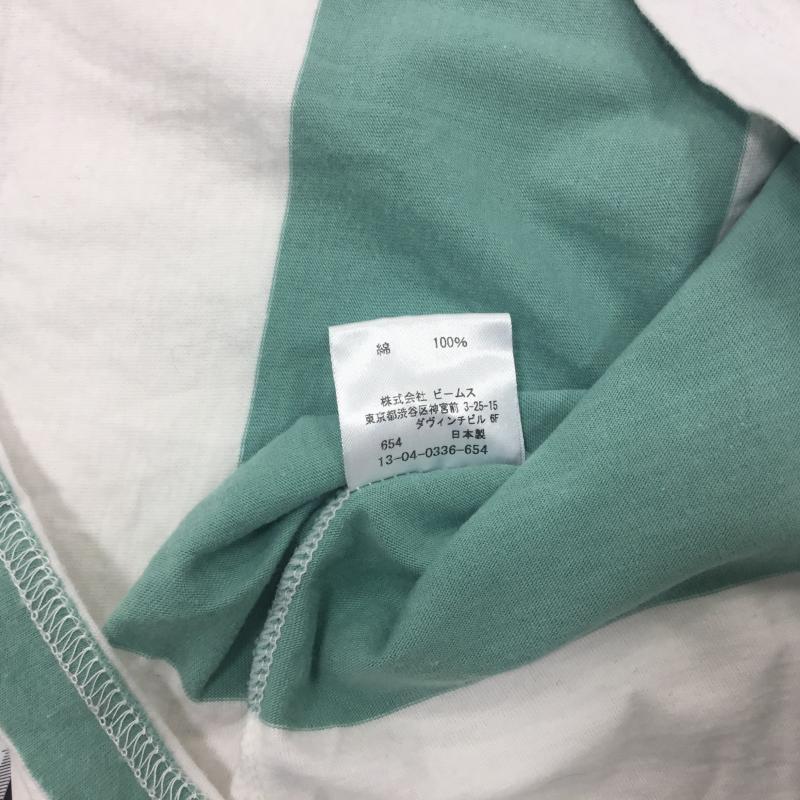 ビームスボーイ BEAMS BOY Tシャツ 半袖 ボーダー柄 白 / ホワイト / X 緑 / グリーン /  レディース USED 古着 中古 10000177