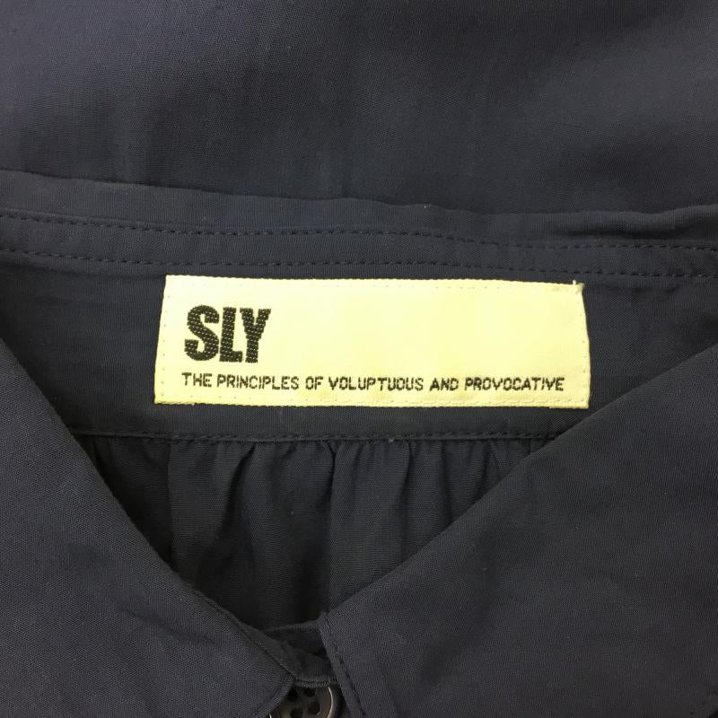 スライ SLY ワンピース ミニスカート 2 無地 紺 / ネイビー /  レディース USED 古着 中古 10000262