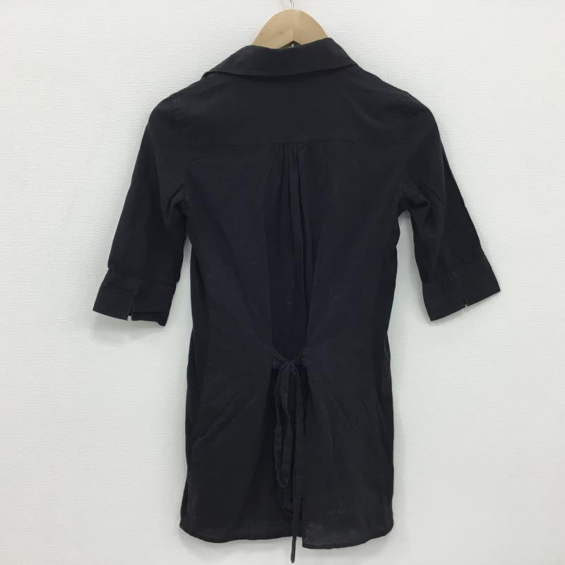 マウジー MOUSSY シャツ、ブラウス 七分袖 1 無地 黒 / ブラック /  レディース USED 古着 中古 10000276