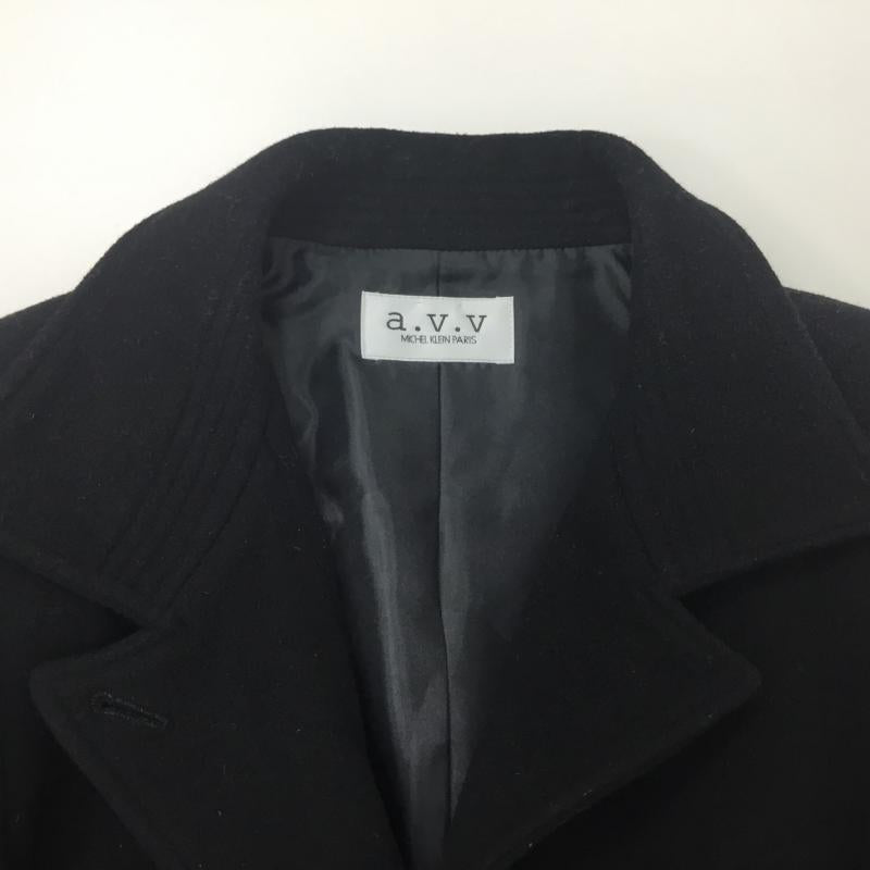 アーウ゛ェウ゛ェ a.v.v コート ピーコート 38 無地 黒 / ブラック /  レディース USED 古着 中古 10000393