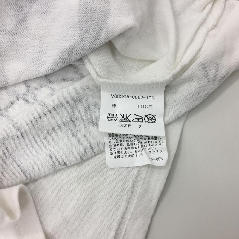マウジー MOUSSY Tシャツ 七分袖 2 プリント X ロゴ、文字 白 / ホワイト /  レディース USED 古着 中古 10000469