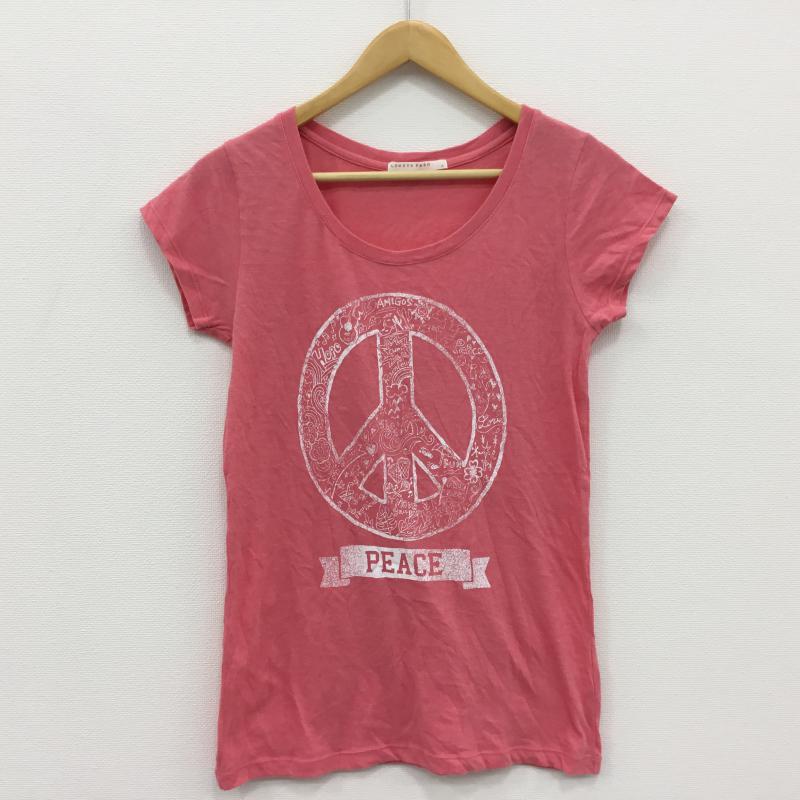 ローリーズファーム LOWRYS FARM Tシャツ 半袖 M プリント 桃 / ピンク /  レディース USED 古着 中古 10000498