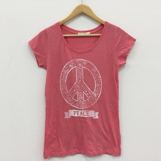 ローリーズファーム LOWRYS FARM Tシャツ 半袖 M プリント 桃 / ピンク /  レディース USED 古着 中古 10000498
