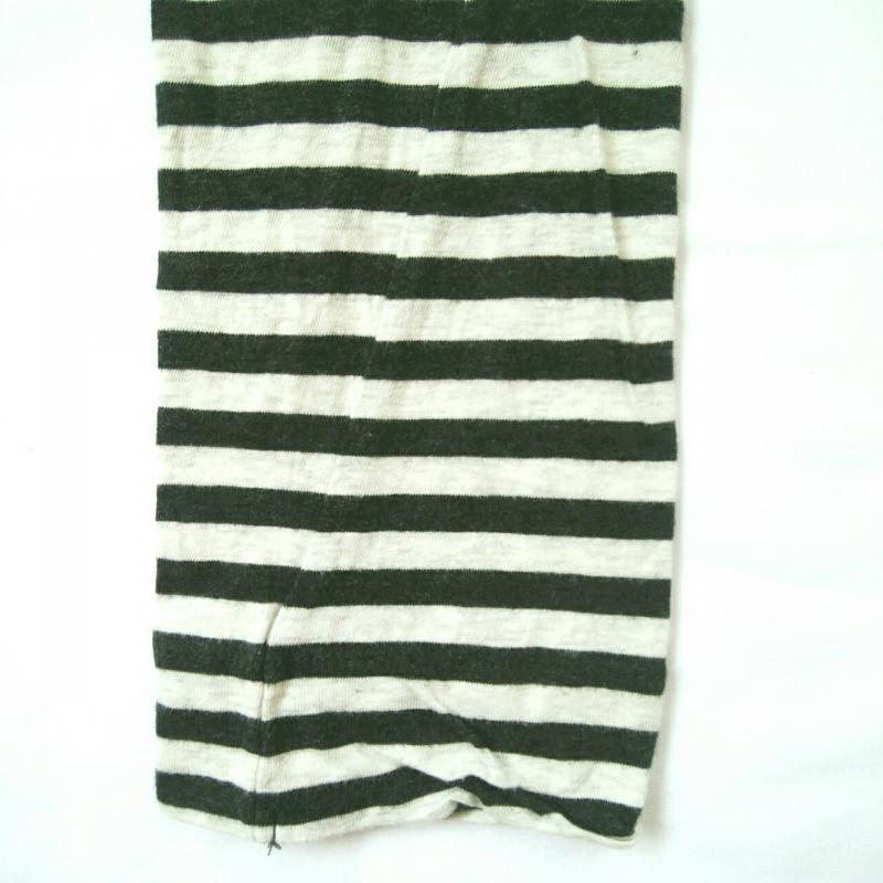マウジー MOUSSY カットソー 長袖 2 ボーダー柄 灰 / グレー / X 黒 / ブラック /  レディース USED 古着 中古 10000519
