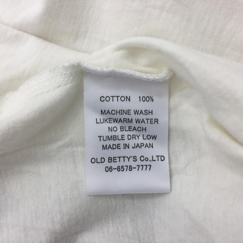 オールドベティーズ OLD BETTY'S Tシャツ 半袖 プリント X 刺繍 白 / ホワイト / X 橙 / オレンジ / X 赤 / レッド / X 紺 / ネイビー /  レディース USED 古着 中古 10000563