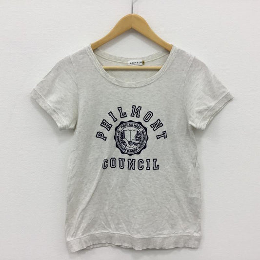レプシィム LEPSIM Tシャツ 半袖 M プリント 灰 / グレー /  レディース USED 古着 中古 10000575
