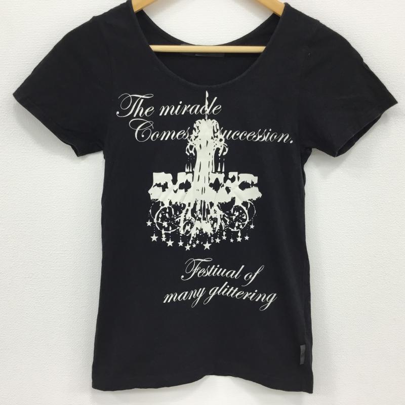 イーハイフンワールドギャラリー E hyphen world gallery Tシャツ 半袖 プリント 黒 / ブラック / X 白 / ホワイト /  レディース USED 古着 中古 10000606