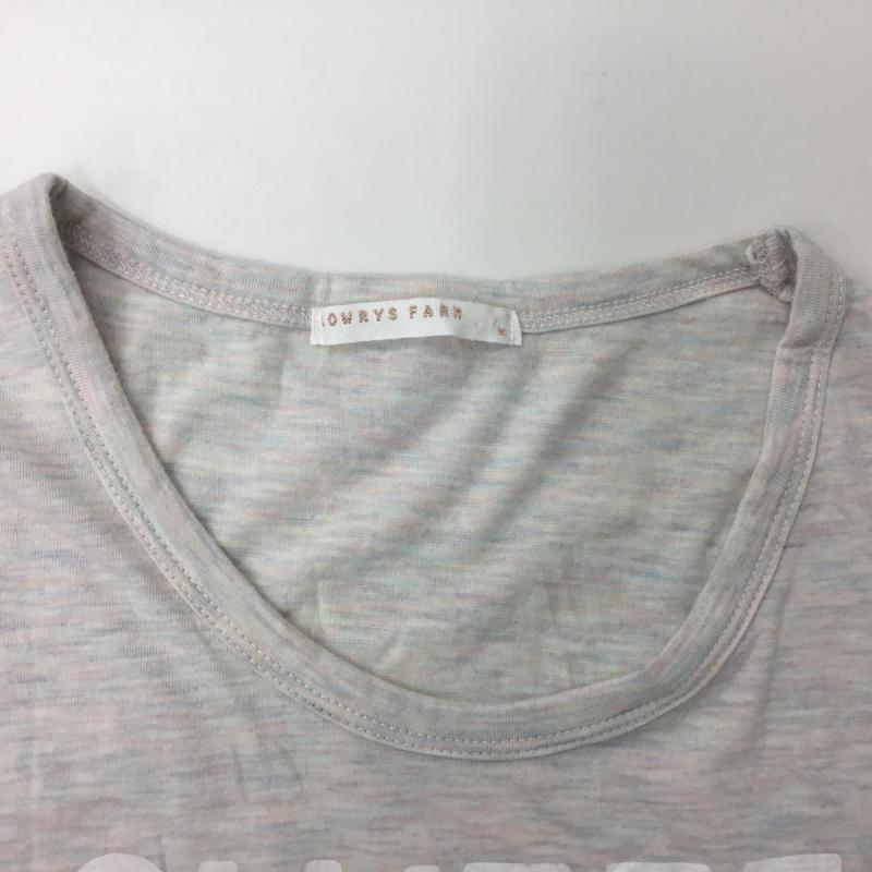 ローリーズファーム LOWRYS FARM Tシャツ 半袖 M ロゴ、文字 白 / ホワイト / X マルチカラー / マルチカラー /  レディース USED 古着 中古 10000611