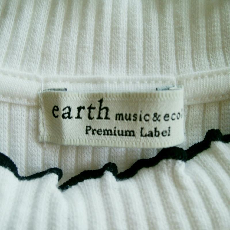 アースミュージックアンドエコロジー earth music&ecology カットソー 長袖 FREE 無地 白 / ホワイト /  レディース USED 古着 中古 10000658