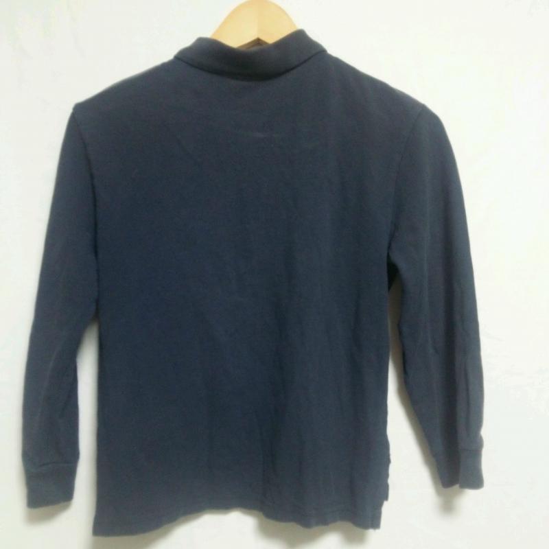 エルエルビーン L.L.Bean ポロシャツ 長袖 無地 紺 / ネイビー /  ボーイズ USED 古着 中古 10000836