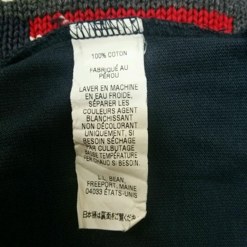 エルエルビーン L.L.Bean ポロシャツ 長袖 無地 紺 / ネイビー /  ボーイズ USED 古着 中古 10000836
