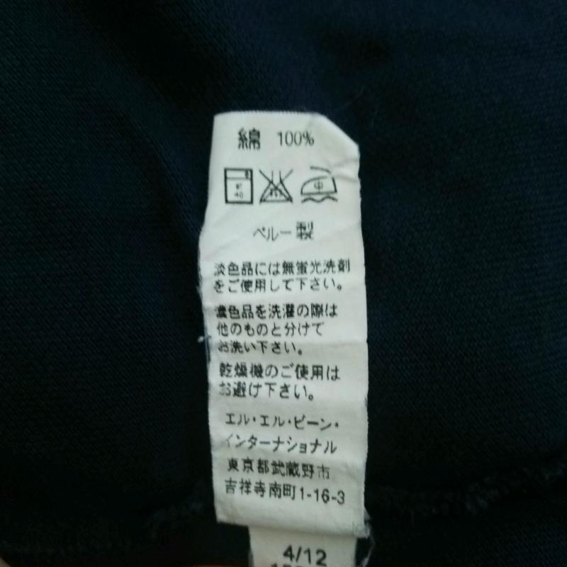 エルエルビーン L.L.Bean ポロシャツ 長袖 無地 紺 / ネイビー /  ボーイズ USED 古着 中古 10000836
