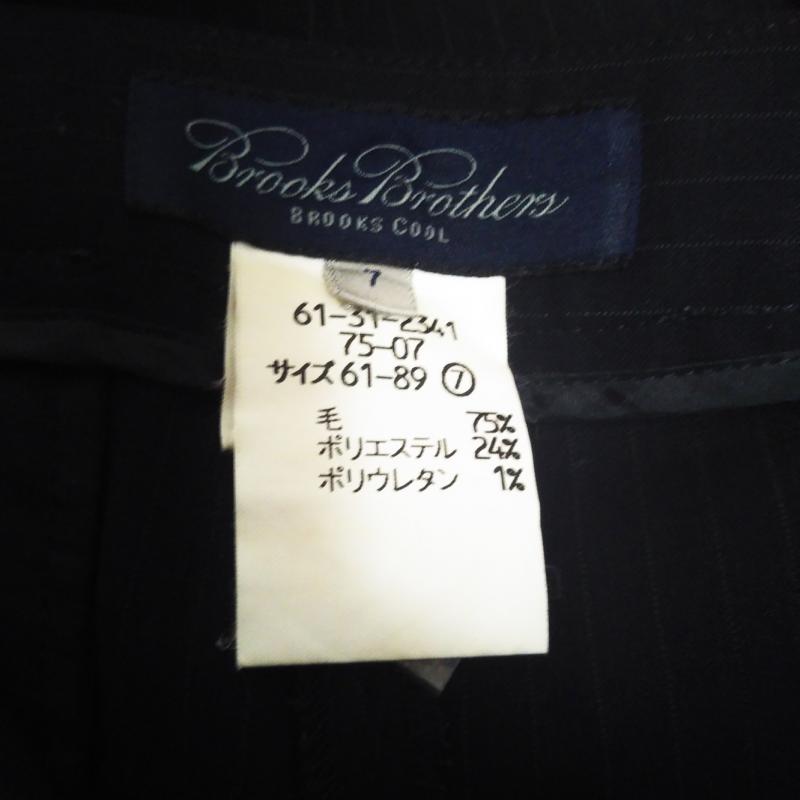 ブルックス ブラザーズ BROOKS BROTHERS パンツ スラックス 7 ストライプ 黒 / ブラック /  レディース USED 古着 中古 10000897