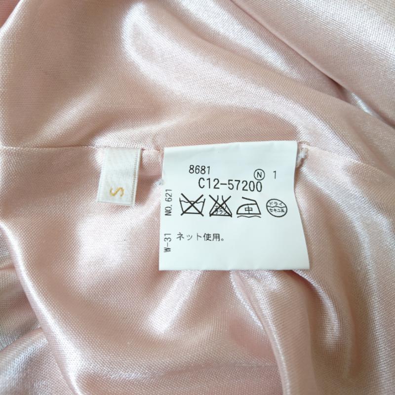 エージーバイアクアガール AGBYAQUAGIRL ワンピース ひざ丈スカート S ドット ベージュ / ベージュ / X 黒 / ブラック /  レディース USED 古着 中古 10001136