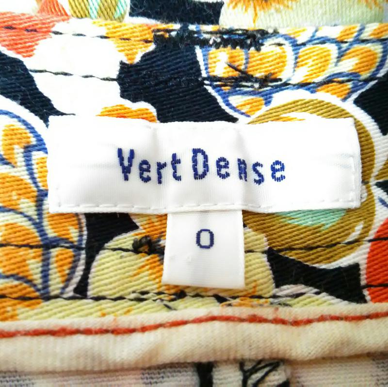 ウ゛ェールダンス VERTDENSE パンツ スラックス 0 総柄 黒 / ブラック / X 赤 / レッド / X 橙 / オレンジ / X 黄 / イエロー /  レディース USED 古着 中古 10001212