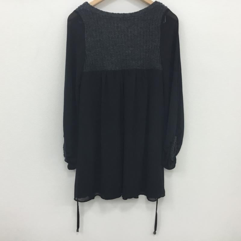ビッキークチュール VICKYCOUTURE チュニック 長袖 2 無地 黒 / ブラック /  レディース USED 古着 中古 10001374