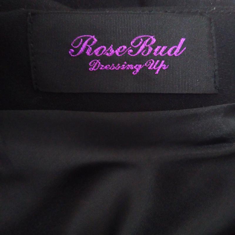 ローズバッド ROSE BUD ワンピース ひざ丈スカート FREE 無地 黒 / ブラック /  レディース USED 古着 中古 10001387