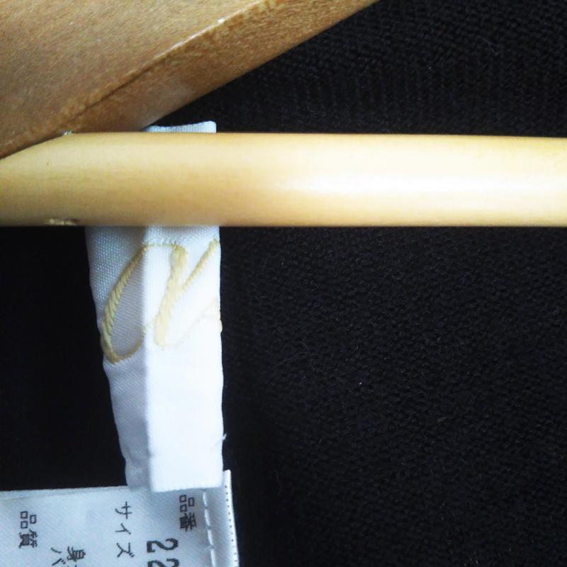アルファエー αA ニット、セーター 七分袖 38 無地 黒 / ブラック /  レディース USED 古着 中古 10001429