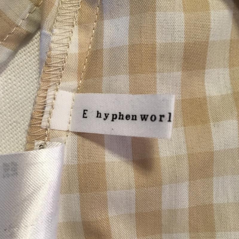 イーハイフンワールドギャラリー E hyphen world gallery シャツ、ブラウス 長袖 FREE チェック ベージュ / ベージュ /  レディース USED 古着 中古 10001559