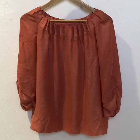 ボディードレッシングデラックス BODY DRESSING Deluxe シャツ、ブラウス 七分袖 38 無地 橙 / オレンジ /  レディース USED 古着 中古 10001674