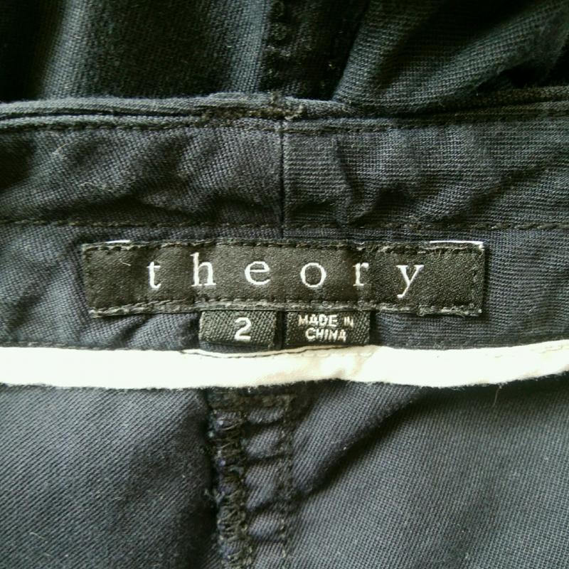 セオリー theory パンツ ショートパンツ 2 無地 紺 / ネイビー /  レディース USED 古着 中古 10001802