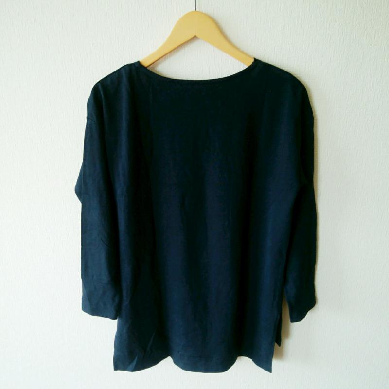 アースミュージックアンドエコロジー earth music&ecology カットソー 長袖 M 無地 紺 / ネイビー /  レディース USED 古着 中古 10001815