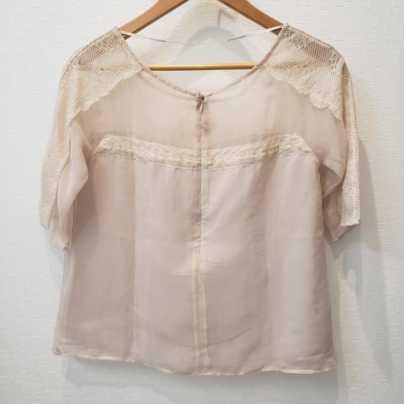 マーキュリーデュオ MERCURYDUO カットソー 半袖 FREE 花柄 X 無地 ベージュ / ベージュ /  レディース USED 古着 中古 10001930