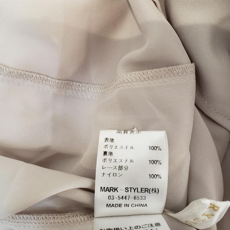 マーキュリーデュオ MERCURYDUO カットソー 半袖 FREE 花柄 X 無地 ベージュ / ベージュ /  レディース USED 古着 中古 10001930