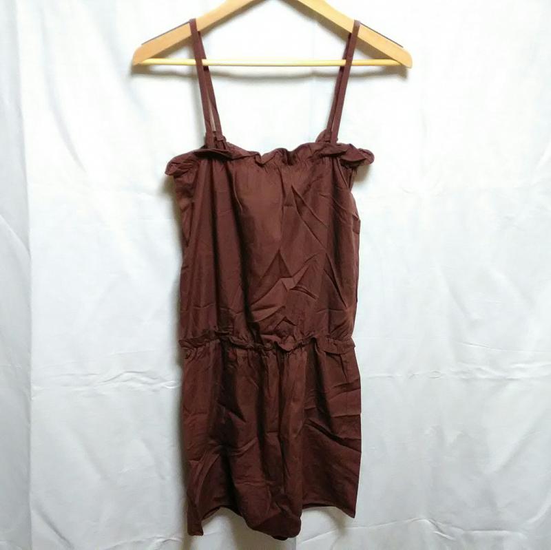 ジルスチュアート JILLSTUART ワンピース ひざ丈スカート 4 無地 茶 / ブラウン /  レディース USED 古着 中古 10001985
