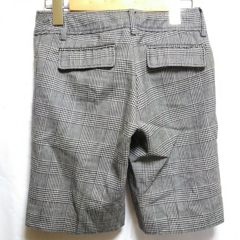 ルスーク LESOUK パンツ ショートパンツ 34インチ 千鳥格子 黒 / ブラック / X 白 / ホワイト /  レディース USED 古着 中古 10001996
