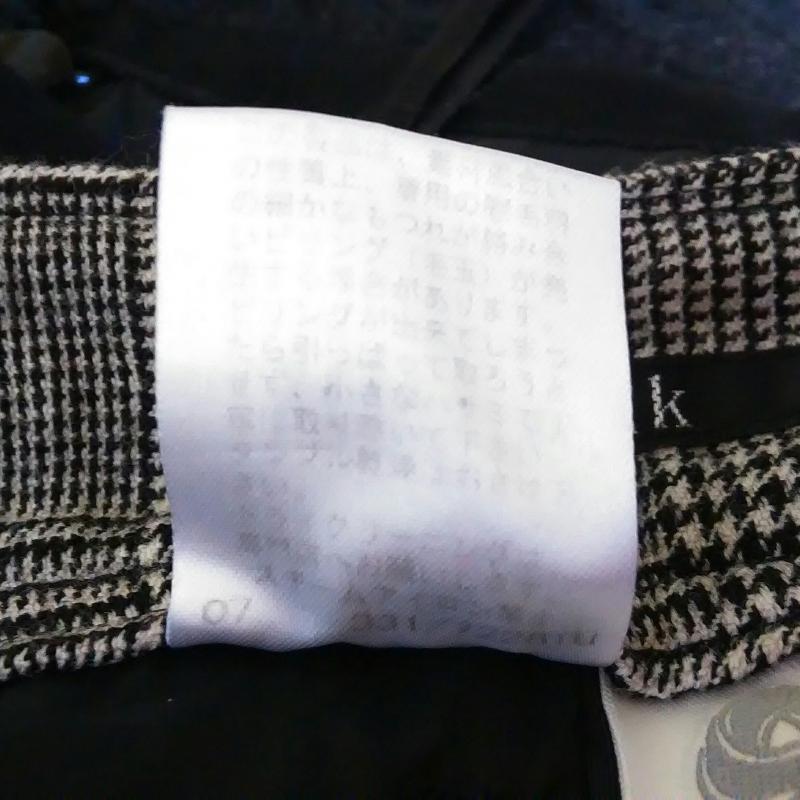 ルスーク LESOUK パンツ ショートパンツ 34インチ 千鳥格子 黒 / ブラック / X 白 / ホワイト /  レディース USED 古着 中古 10001996