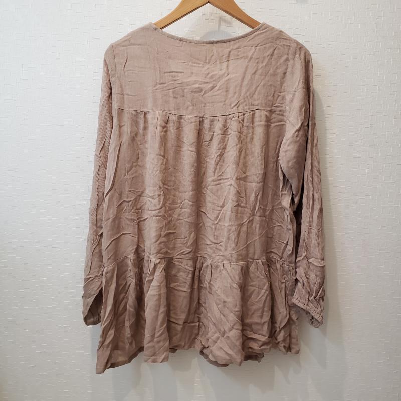 イーハイフンワールドギャラリーピー E hyphen world gallery PEACE チュニック 長袖 FREE 無地 ベージュ / ベージュ /  レディース USED 古着 中古 10002317