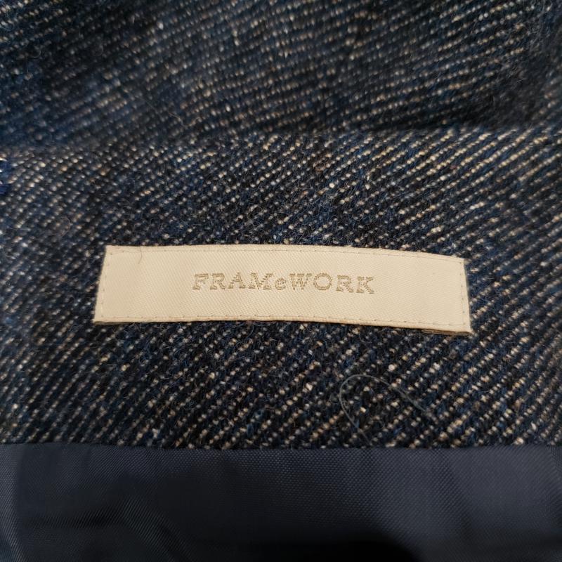 フレームワーク FRAMeWORK スカート ひざ丈スカート 38 無地 紺 / ネイビー /  レディース USED 古着 中古 10002336