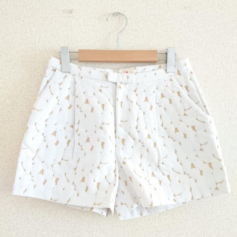 リッチ rich パンツ ショートパンツ M  白 / ホワイト / X ベージュ / ベージュ /  レディース USED 古着 中古 10002387