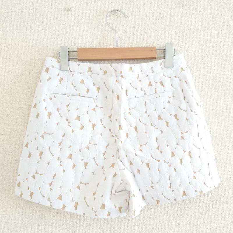 リッチ rich パンツ ショートパンツ M  白 / ホワイト / X ベージュ / ベージュ /  レディース USED 古着 中古 10002387