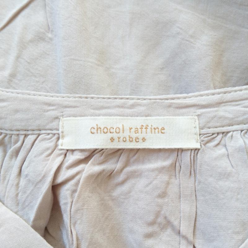 ショコラ フィネ ローブ chocol raffine robe カットソー 長袖 FREE 無地 ベージュ / ベージュ /  レディース USED 古着 中古 10002392