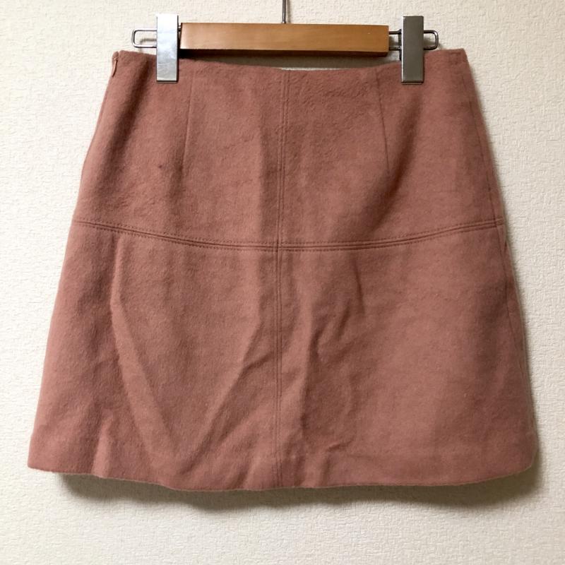 ナチュラルビューティーベーシック NATURAL BEAUTY BASIC スカート ミニスカート M 無地 桃 / ピンク /  レディース USED 古着 中古 10002405