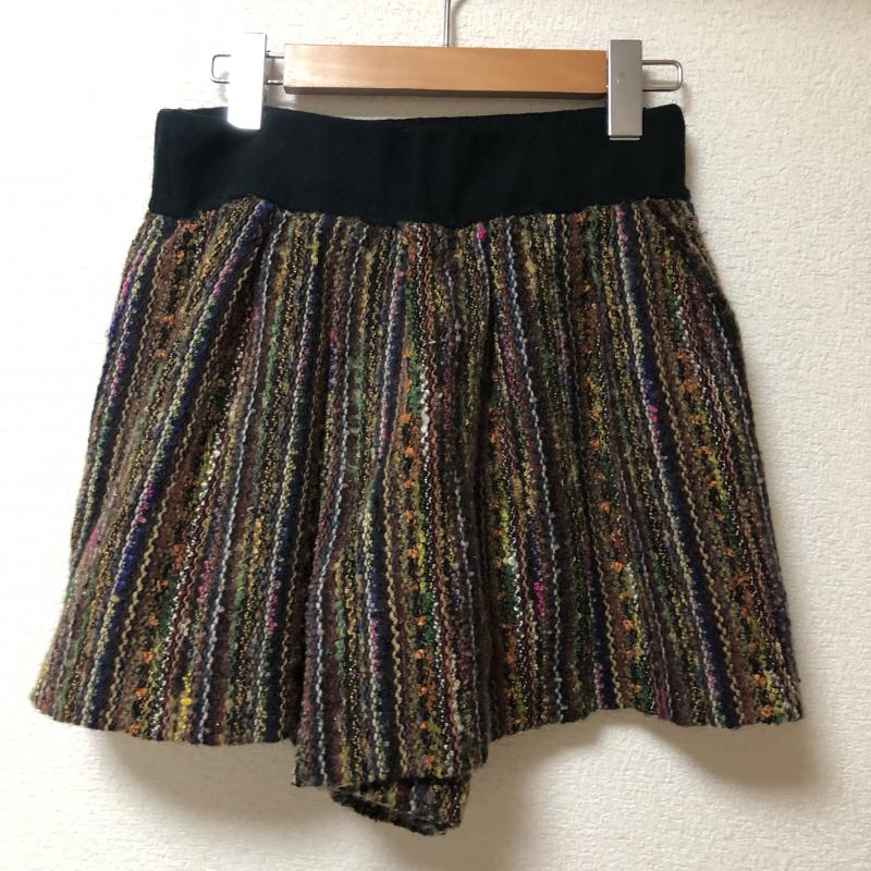 アバハウスドゥウ゛ィネット Abahouse Devinette パンツ キュロット 刺繍 X ストライプ マルチカラー / マルチカラー /  レディース USED 古着 中古 10002406