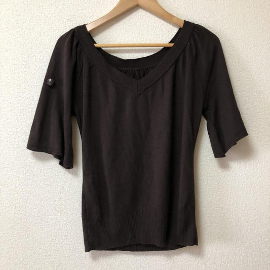 クードシャンス COUP DE CHANCE ニット、セーター 七分袖 38 無地 茶 / ブラウン /  レディース USED 古着 中古 10002442