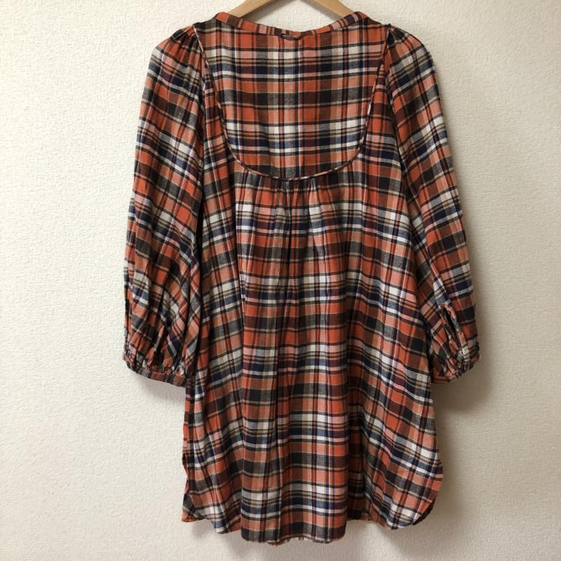 ビアンカズ クローゼット Bianca's closet ワンピース ひざ丈スカート チェック 青 / ブルー / X 橙 / オレンジ / X 白 / ホワイト / X マルチカラー / マルチカラー /  レディース USED 古着 中古 10002444