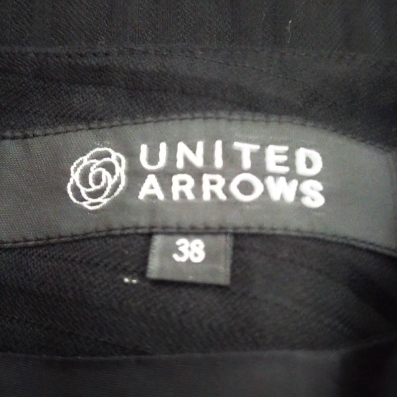 ユナイテッドアローズ UNITED ARROWS スカート ひざ丈スカート 38 無地 黒 / ブラック /  レディース USED 古着 中古 10002553